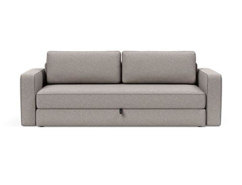 Innovation Living Black Label ILB 401 Schlafsofa mit Armlehnen 150–200 cm – Corocco Warm Grey/Matt Black