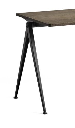 HAY Pyramide Tisch 01 140x65 cm - Schwarz pulverbeschichteter Stahl/Räuchereiche