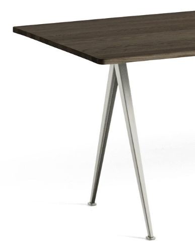 HAY Pyramide Tisch 02 250x85 cm - Beige pulverbeschichteter Stahl/Räuchereiche