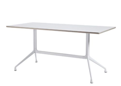 HAY AAT10 Table 180x90 cm - White Powder Coated Aluminium/White Laminate