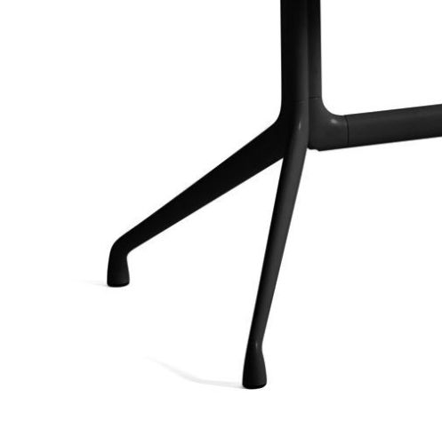 HAY AAT10 Tisch 280 x 105 cm – Schwarz pulverbeschichtetes Aluminium/Schwarzes Linoleum