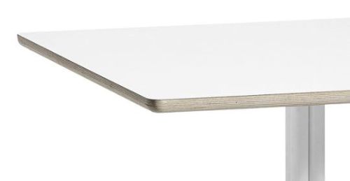 HAY AAT15 Tisch 80x80 cm – Weiß pulverbeschichtetes Aluminium/Weißes Laminat