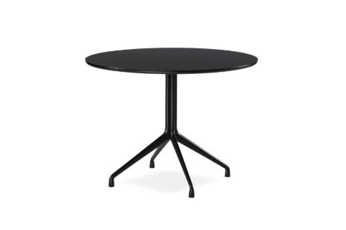 HAY AAT20 Table Ø: 110xH: 74 cm - Black Powder Coated Aluminium/Black Linoleum