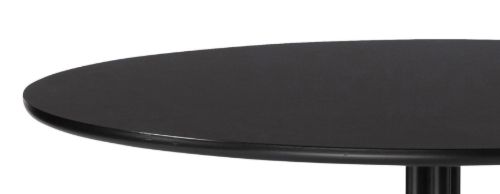 HAY AAT20 Tisch Ø: 110xH: 74 cm – Schwarz pulverbeschichtetes Aluminium/Schwarzes Linoleum
