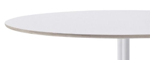 HAY AAT20 Tisch Ø: 110xH: 74 cm – Weiß pulverbeschichtetes Aluminium/Weißes Laminat
