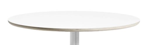 HAY AAT20 Tisch Ø: 80xH: 105 cm – Weiß pulverbeschichtetes Aluminium/Weißes Laminat