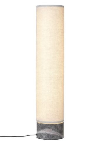 GUBI Unbound Gulvlampe H: 80 cm Medium - Natural Canvas/Grey Marble