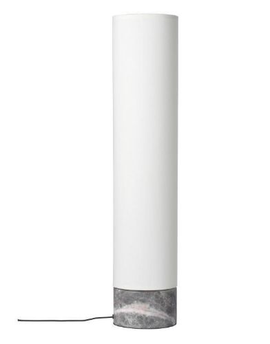 GUBI Unbound Stehleuchte H: 120 cm Large - White Linnen/Grey Marble 