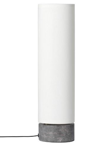 GUBI Unbound Tischlampe H: 45 cm - White Linnen/Grey Marble 
