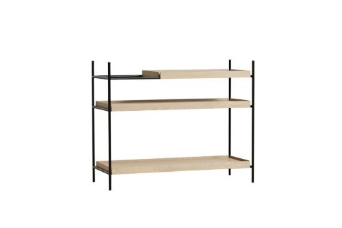 Woud Tray Shelf Low H: 81 cm - White Pigmented Oak