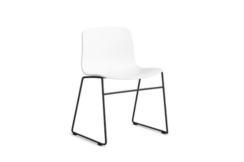 HAY AAC 08 About A Chair SH: 46 cm - Black Powder Coated Steel/White