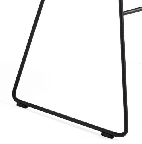 HAY AAC 08 About A Chair SH: 46 cm – Schwarz pulverbeschichteter Stahl/Weiß
