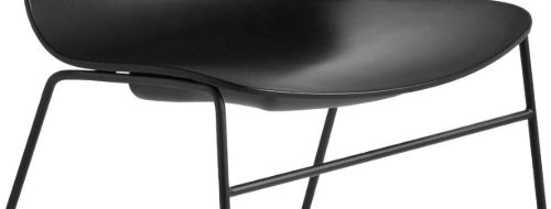 HAY AAC 08 About A Chair SH: 46 cm – Schwarz pulverbeschichteter Stahl/Schwarz