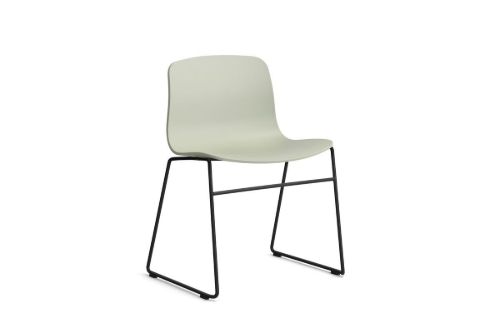 HAY AAC 08 About A Chair SH: 46 cm - Black Powder Coated Steel/Pastel Green