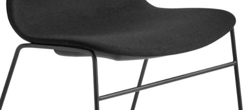 HAY AAC 09 About A Chair SH: 46 cm – Schwarz pulverbeschichteter Stahl/Steelcut 190