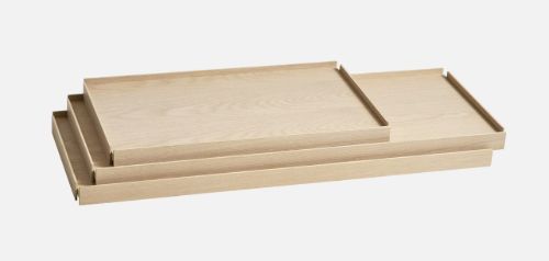Woud Tablettregal hoch H: 201 cm – weiß pigmentierte Eiche