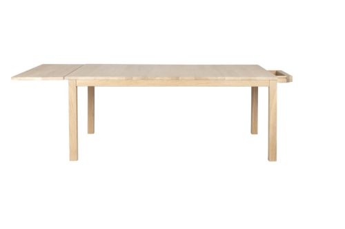 Haslev Klassik 4C Klapbord m. Skuffe 75x110 cm - Hvidolieret Eg