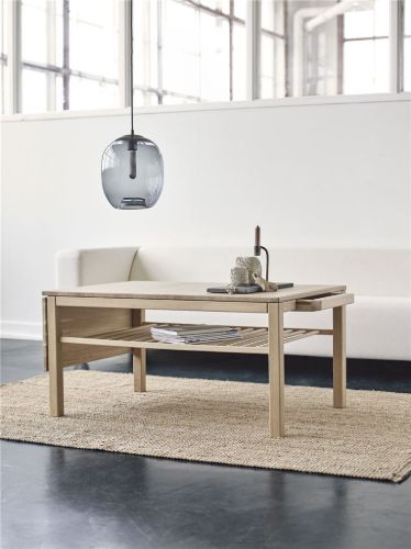 Haslev Klassik 4C Klapptisch mit Schublade 75x110 cm - Weiß geölte Eiche
