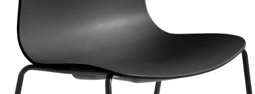 HAY AAC 16 About A Chair SH: 46 cm – Schwarz pulverbeschichteter Stahl/Schwarz