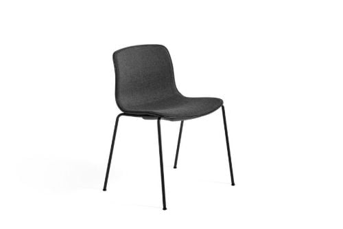 HAY AAC 16 About A Chair Front Upholstery SH: 46 cm - Black Powder Coated Steel/Black/Remix 173