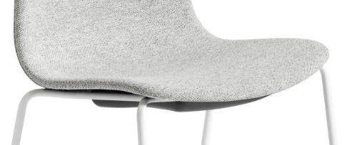 HAY AAC 17 About A Chair SH: 46 cm – Weiß pulverbeschichteter Stahl/Hallingdal 116