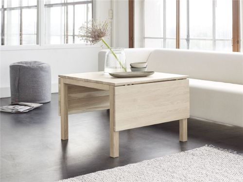 Haslev Klassik 3A Couchtisch 75x75 cm - Weiß geölte Eiche