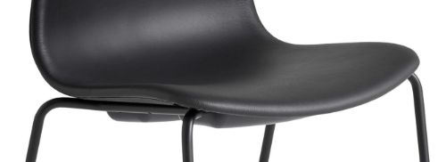 HAY AAC 17 About A Chair SH: 46 cm – Schwarz pulverbeschichteter Stahl/Sierra SI1001