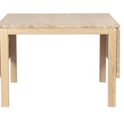 Haslev Klassik 3C Klapbord m. Skuffe og hylde 75x75 cm - Hvidolieret Eg