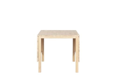 Haslev Klassik 3E Spisebord m. 2 Klapper 75x75 cm - Hvidolieret Eg