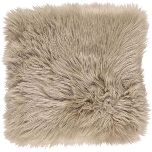 Natures Collection Seat Cover New Zealand Sheepskin Long Wool Square 37x37 cm - Taupe