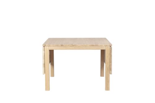 Haslev Klassik 3E Sofabord m. 2 Klapper 75x75 cm - Hvidolieret Eg
