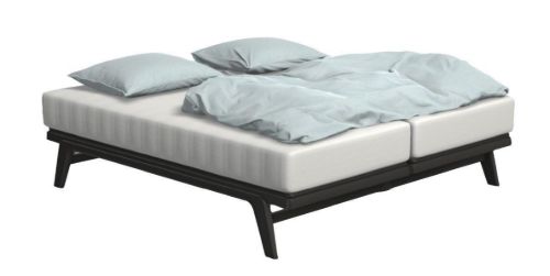 Auping Original Elevationsseng inkl. Sengebunde 3M og Evolve I Springmadrasser Medium 180x200cm - Deep Black