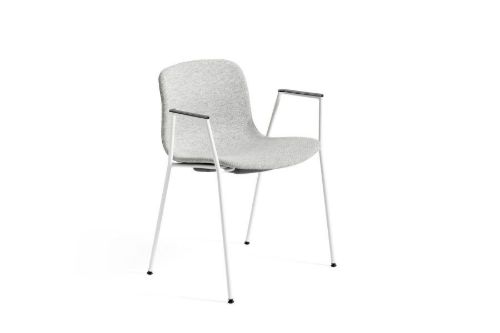 HAY AAC 19 About A Chair SH: 46 cm - White Powder Coated Steel/Hallingdal 116