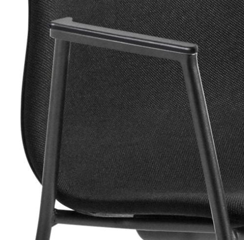 HAY AAC 19 About A Chair SH: 46 cm – Schwarz pulverbeschichteter Stahl/Steelcut 190