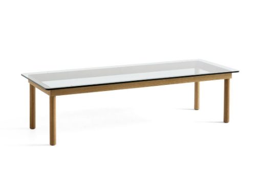 HAY Kofi Table 140x50 cm - Solid Oak / Clear Glass