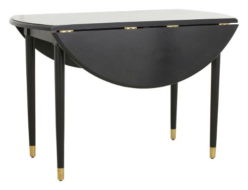 Nordal AHR Runder Tisch, klappbar, Ø: 119 cm – schwarzes Holz