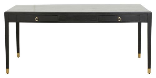 Nordal EMS Skrivebord med 2 skuffer 179x90 cm - Black Wood