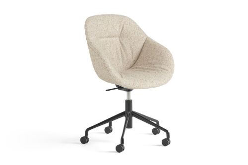 HAY AAC155 About A Chair Soft SH: 44 cm - Black Powder Coated Aluminium / Bolgheri LGG60