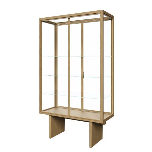 GUBI Private Vitrine H: 191 cm - Light Stained Oak/Transparent Glass