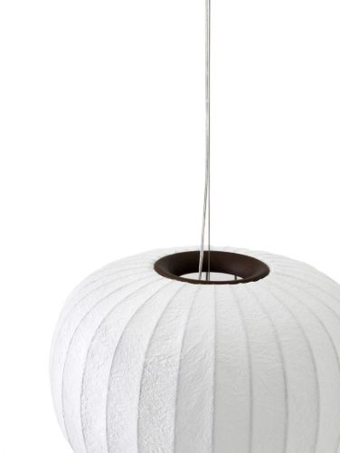 Vipp 586 Paper Pendelleuchte Ø: 45 cm – Weiß/Dunkle Eiche