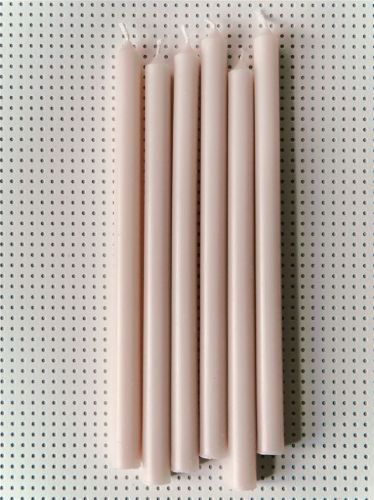 STOFF Nagel Kerzen 12 Stück H: 18 cm - Beige