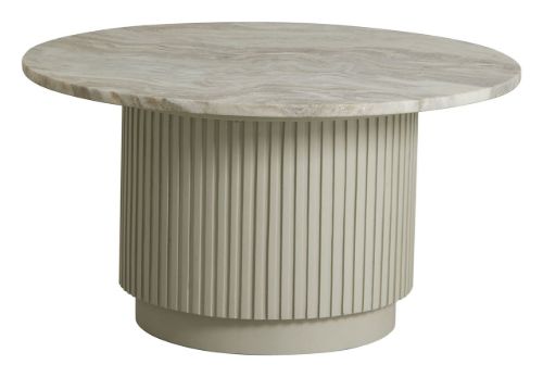 Nordal Erie Round Coffee Table Ø:75 cm - White Marble Top