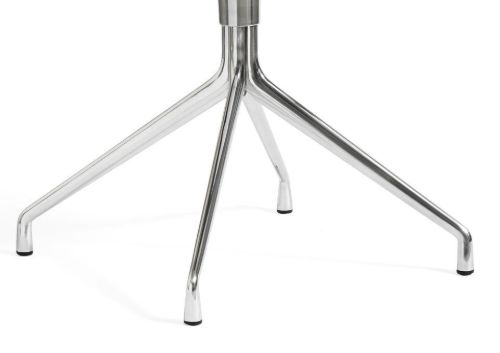 HAY AAC 20 About A Chair SH: 46 cm – Poliertes Aluminium/Schwarz