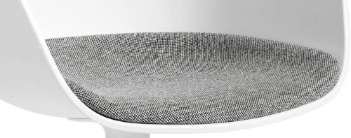 HAY AAC 20 About A Chair m. Festes Sitzkissen SH: 46 cm – Weiß pulverbeschichtetes Aluminium/Weiß/Hallingdal 126