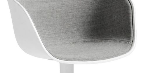HAY AAC 20 About A Chair Vorderpolsterung SH: 46 cm – Weiß pulverbeschichtetes Aluminium/Weiß/Remix 123