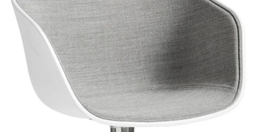 HAY AAC 20 About A Chair Vorderpolsterung SH: 46 cm – Poliertes Aluminium/Weiß/Remix 123