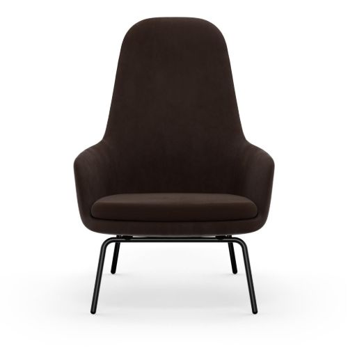Normann Copenhagen Era Lounge Chair High Steel SH: 40 cm – City Velvet Vol 2 / 023