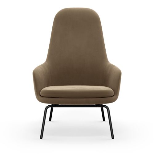 Normann Copenhagen Era Lounge Chair High Steel SH: 40 cm – City Velvet Vol 2 / 077