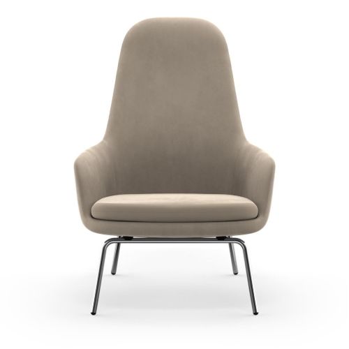 Normann Copenhagen Era Lounge Chair High Chrome SH: 40 cm – City Velvet Vol 2 / 096