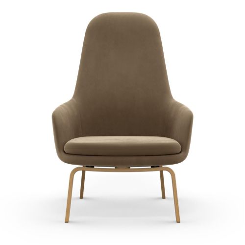 Normann Copenhagen Era Lounge Chair High Oak SH: 40 cm – City Velvet Vol 2 / 077